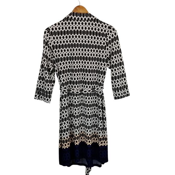 A Pea In The Pod Maternity Button Front 3/4 Sleeve Stretch Knit Dress Large - Picture 2 of 7